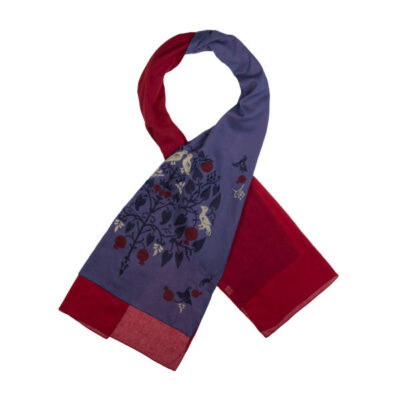 Print Shawl for Women Artistic Pomegranate Lightweight Cotton