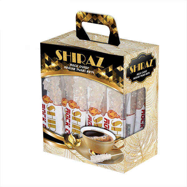 Nabat - Persian Hard Rock Candy on Stick - 2 Packs of 280 grams Each