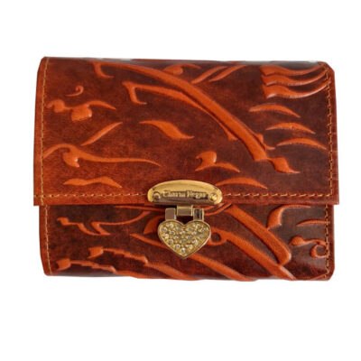 Persian Leather Trifold Wallet for Women with Poem