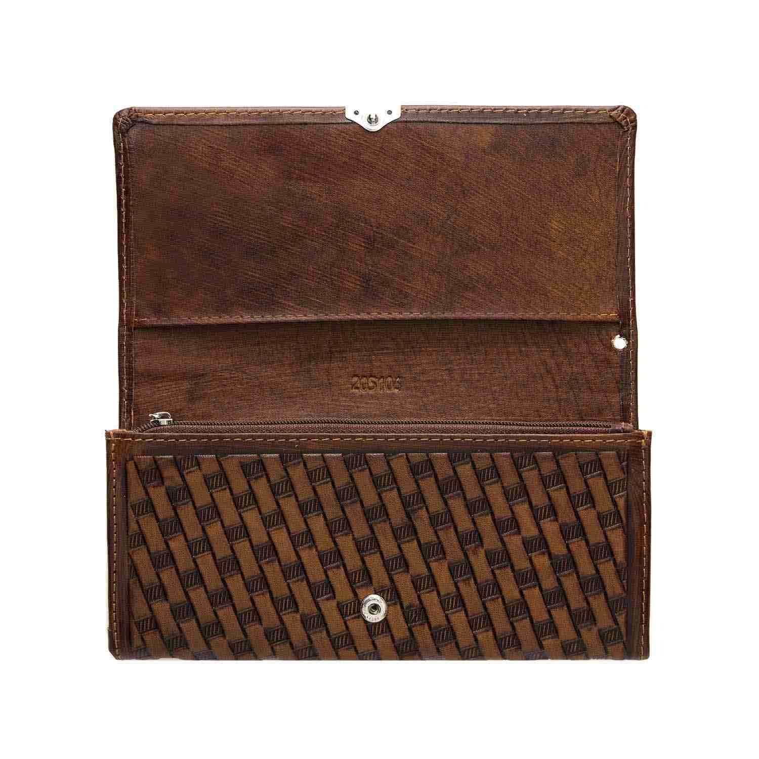 Persian Leather Long Wallet for Women with Parala Design