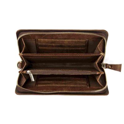 Persian Leather Long Wallet for Women with Poem