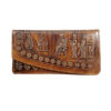 Persian Leather Long Wallet for Women with Achaemenid Design