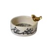 Persian Ceramic Sugar Bowl with Lid Artistic Style with Calligraphy Mashgh