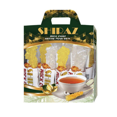 Nabat – Persian Saffron-Flavored and White Hard Rock Candy on Stick, 280 gr (3x)