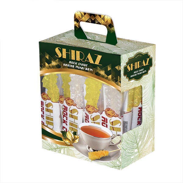 Nabat – Persian Saffron-Flavored and White Hard Rock Candy on Stick, 280 gr (3x)