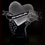Persian 3D LED Night Light Anniversary Heart Love