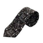 Men's Necktie - Persian Inspired Artistic Elegance in Black