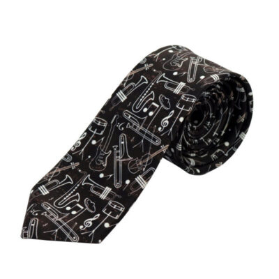 Men’s Necktie – Persian Inspired Artistic Elegance in Black