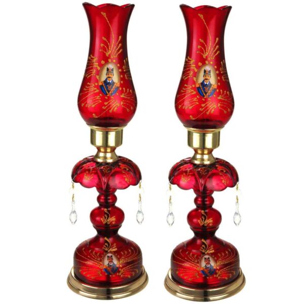 Shah Abbasi Crystal Candlesticks Holder