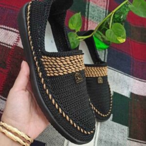 Giveh Shoes – Persian Handcrafted Breathable Footwear Black Klash Model