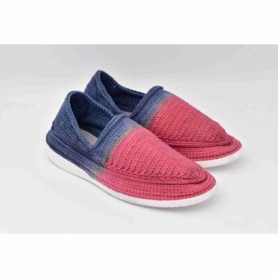 Giveh Shoes – Persian Handcrafted Breathable Footwear Red & Blue Model