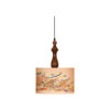 Fabric Pendant Light with Persian Calligraphy Drum Lampshade