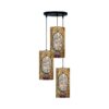 Fabric Cluster Pendant Light with Velvet Cylinder Lampshade Baghegol