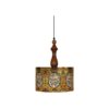 Fabric Pendant Light with Velvet Drum Lampshade Baghgol