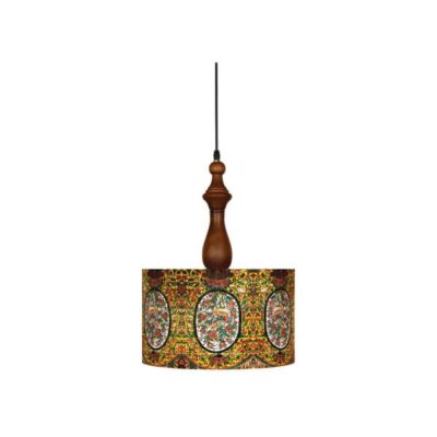 Fabric Pendant Light with Velvet Drum Lampshade Baghgol