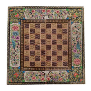 Handmade Khatamkari Chess Board - Flower
