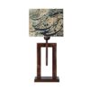 Persian Accent Wooden Table Lamp Handcrafted Calligraphy