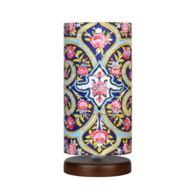 Minimalist Persian Wooden Table Lamp & Bedside Handcrafted Flower