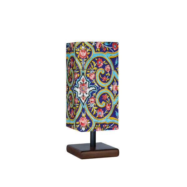 Minimalist Persian Wooden Table Lamp & Bedside Handcrafted Flower