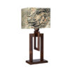 Persian Accent Wooden Table Lamp Handcrafted Calligraphy
