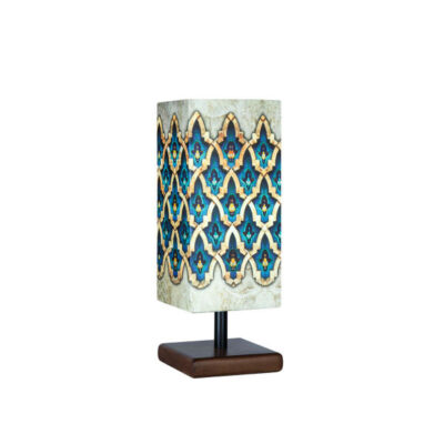 Minimalist Persian Wooden Table Lamp & Bedside Handcrafted MT7