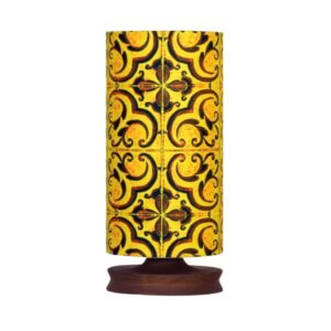 Persian Wooden Table Lamp Model Tile