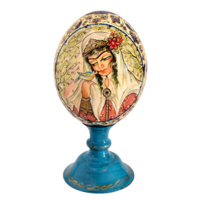 Persian Decorative Hand Painted Ostrich Egg Shell – Miniature
