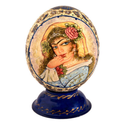 Persian Decorative Hand Painted Ostrich Egg Shell – Zan Qajar