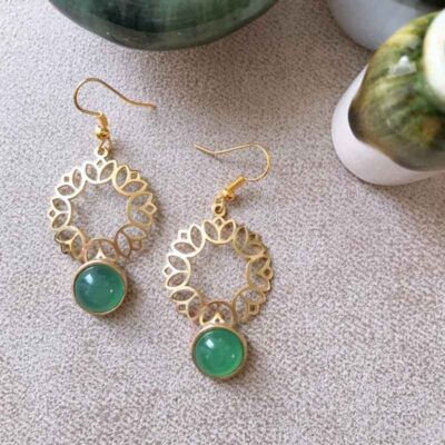 Persian Brass Earrings Model Sonbol