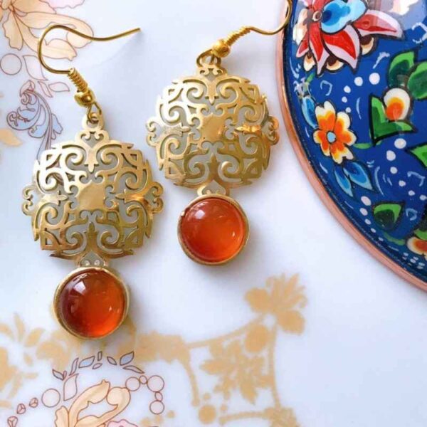 Persian Brass Earrings Model Hamta