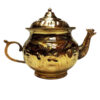 Persian Brass Teapot Handcrafted with Embossing Technique Model Golden