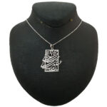 Silver Necklace with Minimalist Farsi Calligraphy Design