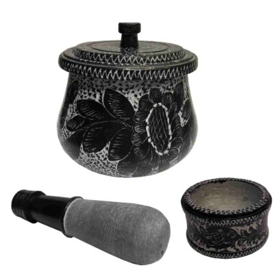 Persian Stone Dizi Pot with Lid for Cooking Abgoosht – Flower