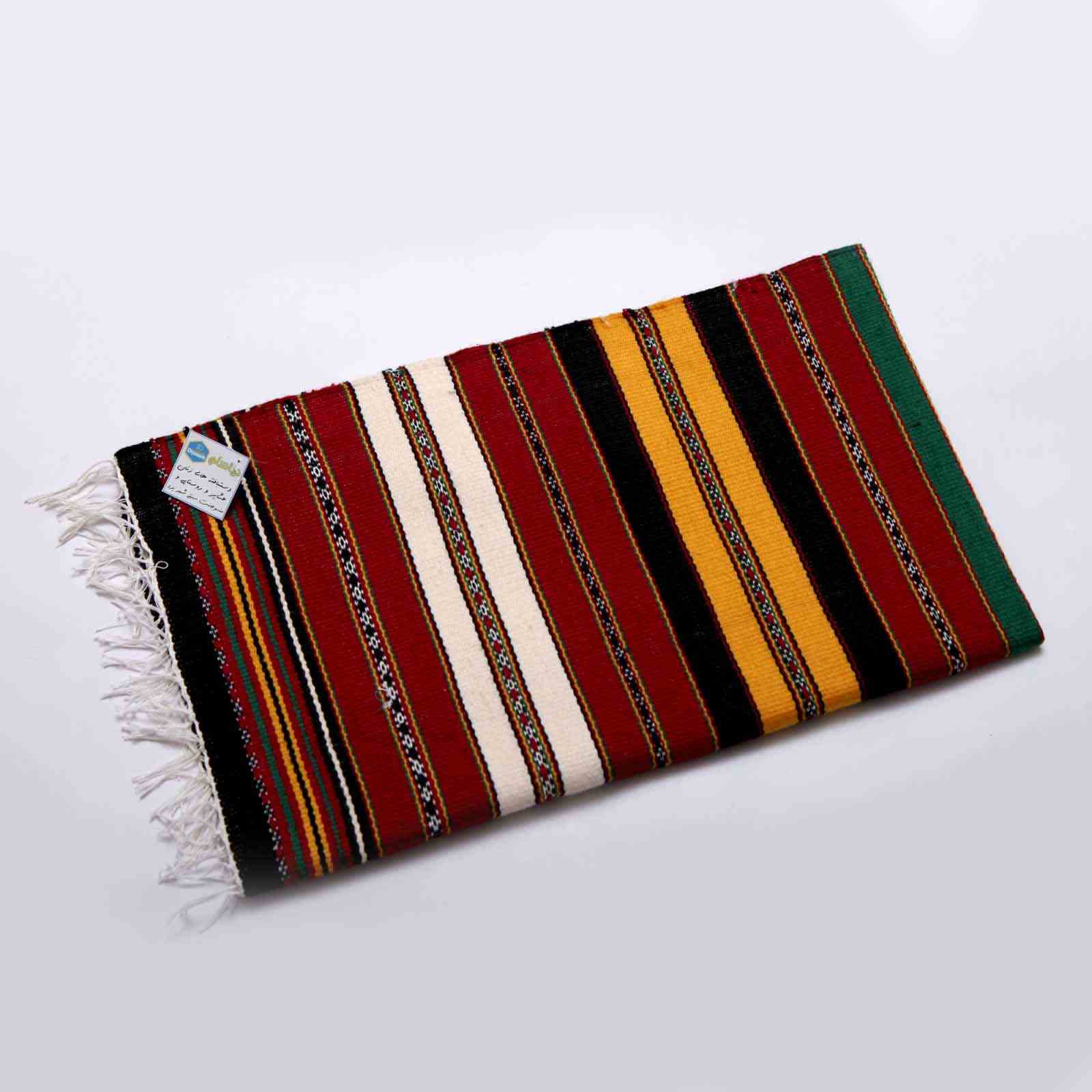 Authentic Persian Jajim Flat-Woven Striped Rug Diyasam