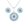 Set of Silver Necklace & Earring Model Cheshm Nazar