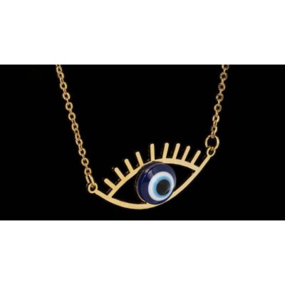Steel Necklace Artistic Cheshm Nazar Evil Eye