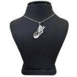Silver Necklace with Minimalist Farsi Calligraphy Eshgh