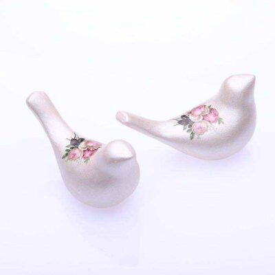 Set of Persian Pottery Tealight Candle Holders Pomegranate & Bird