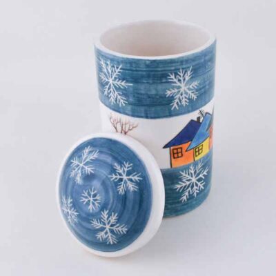 Pottery Canister Jar – Handcrafted Model Winter