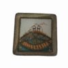 Artistic Pottery Mug - Decorative with Coaster, Mzlsm Model
