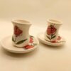 Persian Teacup Set with Saucer - Shaghayegh Flower Pottery