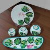 Pottery Tealight Candle Holders & Plate