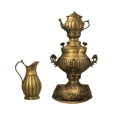 Persian Brass Samovar Decorative Coal Tea Maker 3-Liter
