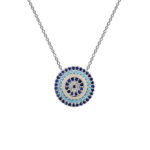Silver Necklace Artistic Cheshm Nazar Evil Eye