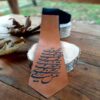 Men's Necktie - Real Leather with Persian Inspired Artistic Calligraphy