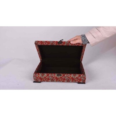 Wooden Box for Gift Giving with Persian Inspired Pattern Termeh