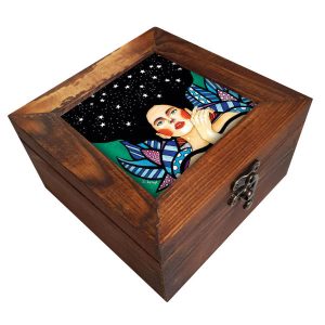 Wooden Box for Gift Giving with Persian Inspired Pattern Pictorial