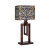 Persian Accent Wooden Table Lamp Handcrafted Tile