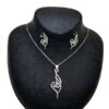 Set of Persian Silver Named Necklace & Earrings Model Elahe
