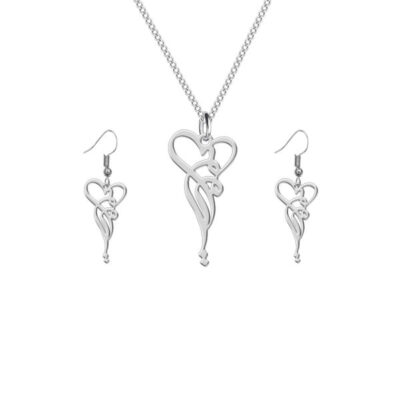 Set of Persian Silver Named Necklace & Earrings Maryam